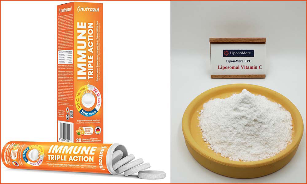 発泡性タブレットのためのリポソーム成分